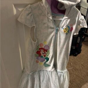 Disney Little Mermaid Kids Swim Coverup - White and Purple